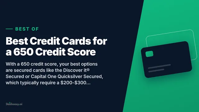 Best Credit Cards for 650 Score | Instant Approval