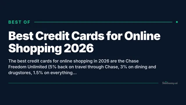 Best Credit Cards for Online Shopping 2026. Top Picks