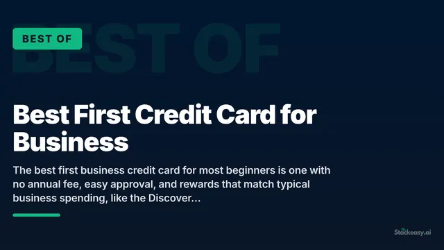 First Business Credit Card? Top Easy-Approval Picks 2026