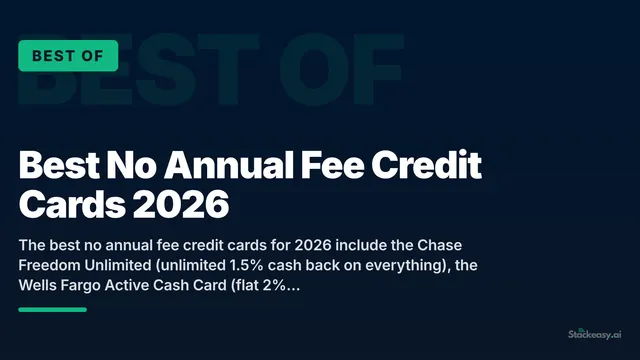 14 Best No Annual Fee Credit Cards - Free Rewards 2026