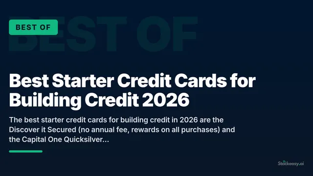 Best Starter Credit Cards for Building Credit 2026