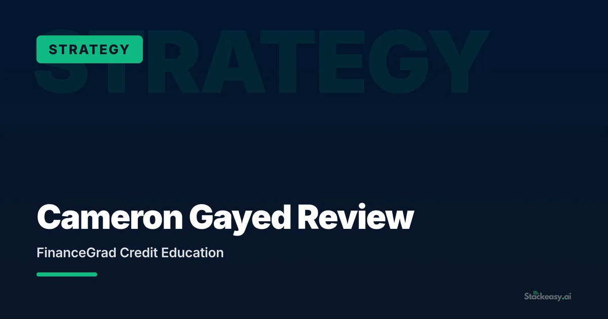 Cameron Gayed Review: FinanceGrad Credit Education