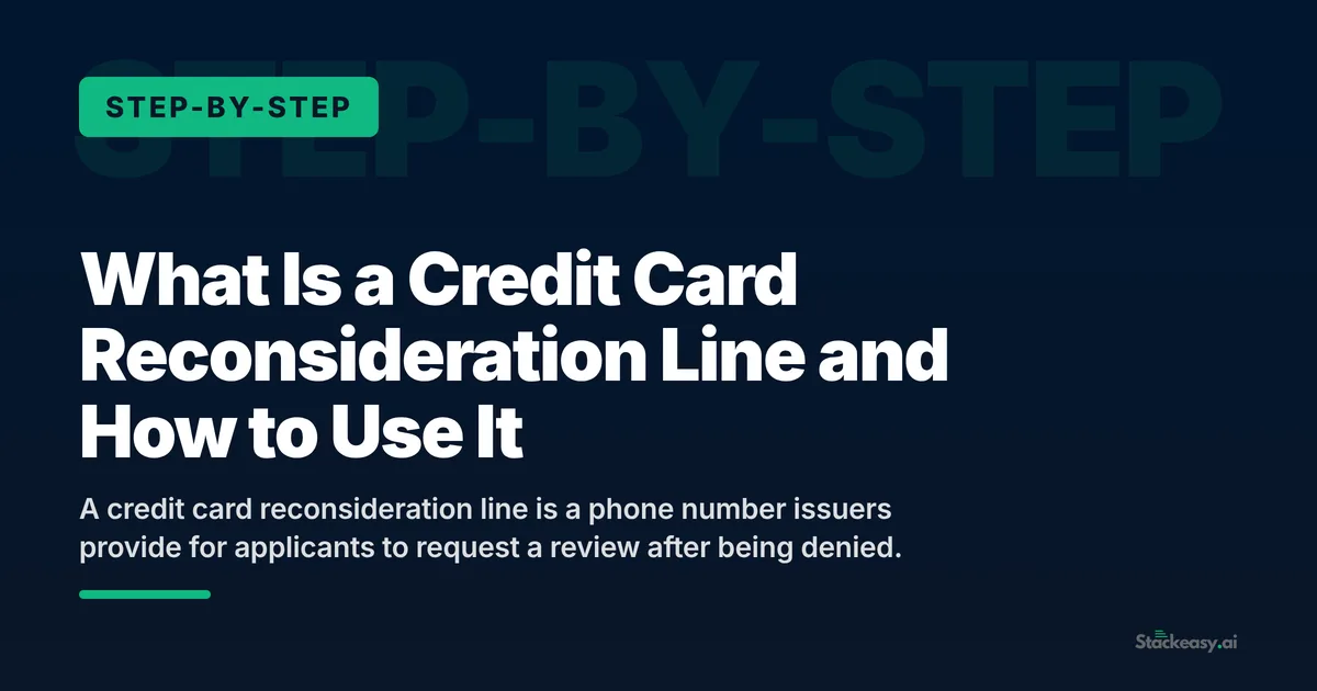 Apple Card Reconsideration Line