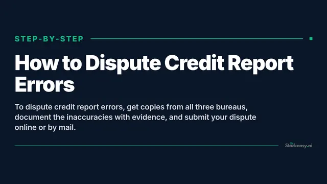 How to Dispute Credit Report Errors